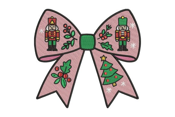 Christmas Nutcracker Bow Embroidery Review