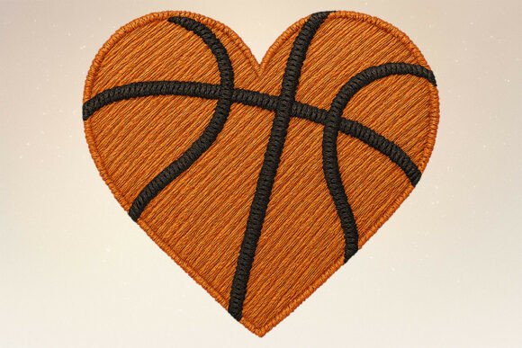 Faux Embroidery Basketball Heart Review