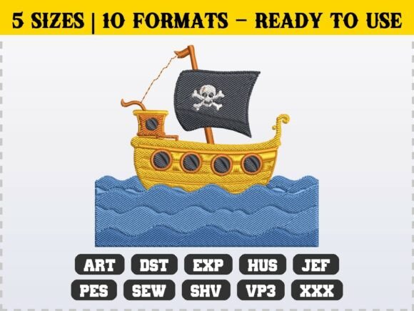 Review: Pirate Skull Sea Adventure Embroidery for Etsy